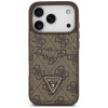 Guess 4G Double Card Triangle puzdro na Apple iPhone 18 Pro / 17 Pro, hnedé