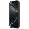Guess 4G Double Card Triangle puzdro na Apple iPhone 18 Pro / 17 Pro, hnedé