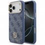 Guess 4G Strass Logo MagSafe puzdro pre Apple iPhone 18 Pro Max / 17 Pro Max, modré