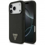Guess Croco Triangle Logo MagSafe puzdro pre Apple iPhone 18 Pro / 17 Pro, čierne