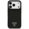 Guess Croco Triangle Logo MagSafe puzdro pre Apple iPhone 18 Pro / 17 Pro, čierne