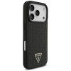 Guess Croco Triangle Logo MagSafe puzdro pre Apple iPhone 18 Pro / 17 Pro, čierne