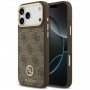 Guess 4G Strass Logo MagSafe puzdro pre Apple iPhone 18 Pro Max / 17 Pro Max, hnedé
