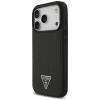 Guess Croco Triangle Logo MagSafe puzdro pre Apple iPhone 18 Pro Max / 17 Pro Max, čierne