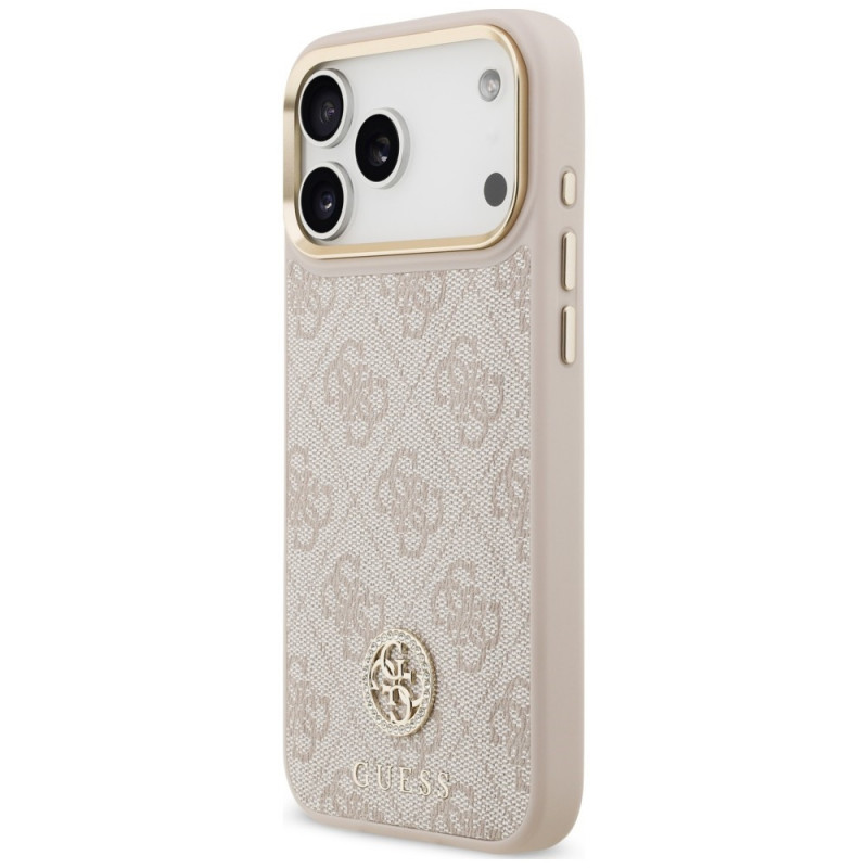 Guess 4G Strass Logo MagSafe puzdro pre Apple iPhone 18 Pro Max / 17 Pro Max, ružové