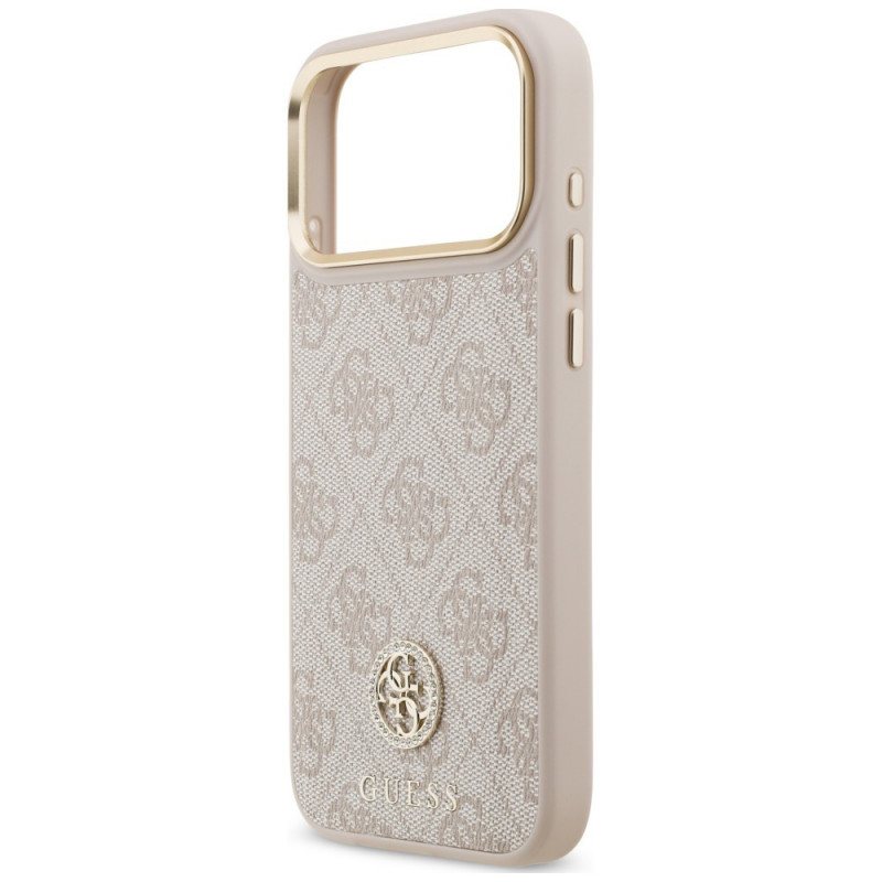 Guess 4G Strass Logo MagSafe puzdro pre Apple iPhone 18 Pro Max / 17 Pro Max, ružové