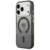 Guess IML Gradient Triangle Logo MagSafe puzdro pre Apple iPhone 18 Pro Max / 17 Pro Max, čierne