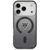 Guess IML Gradient Triangle Logo MagSafe puzdro pre Apple iPhone 18 Pro Max / 17 Pro Max, čierne