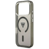 Guess IML Gradient Triangle Logo MagSafe puzdro pre Apple iPhone 18 Pro Max / 17 Pro Max, čierne