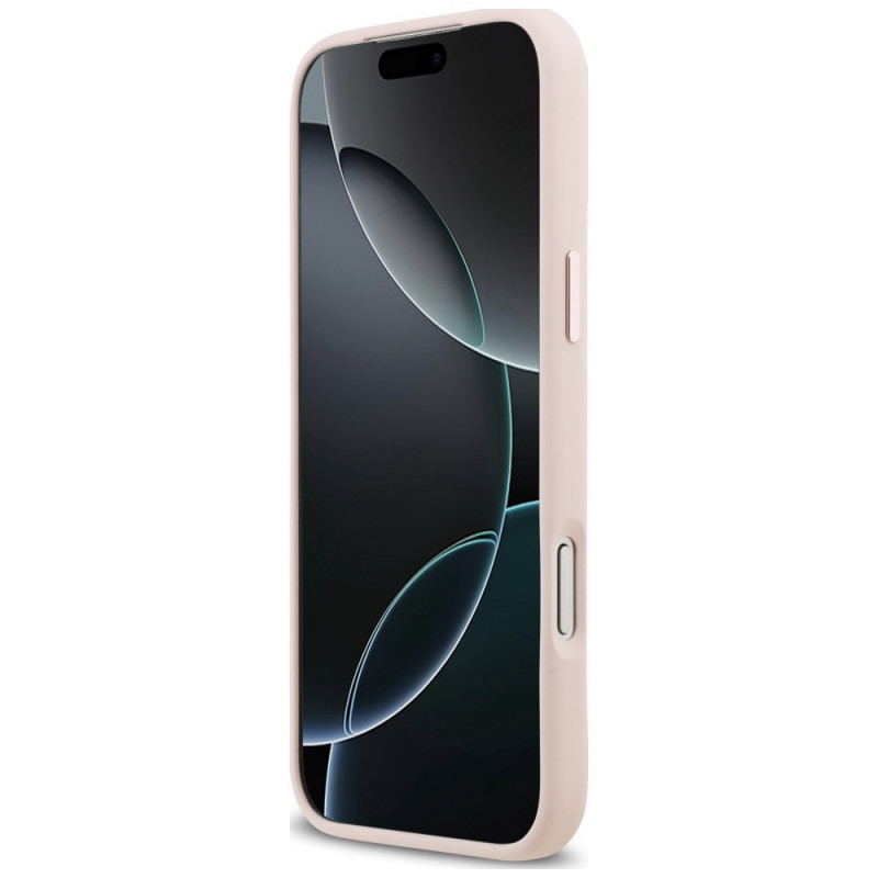 Karl Lagerfeld Silicone Choupette Metal Pin puzdro pre Apple iPhone 18 Pro Max / 17 Pro Max, ružové