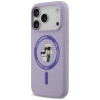 Karl Lagerfeld Silikónové puzdro Karl&Choupette Ring MagSafe pre Apple iPhone 18 Pro / 17 Pro, purpurové