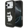 Karl Lagerfeld Saffiano Mono Patch Choupette puzdro pre Apple iPhone 18 Pro / 17 Pro, čierne