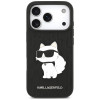 Karl Lagerfeld Saffiano Mono Patch Choupette puzdro pre Apple iPhone 18 Pro / 17 Pro, čierne