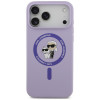 Karl Lagerfeld Silikónové puzdro Karl&Choupette Ring MagSafe pre Apple iPhone 18 Pro Max / iPhone 17 Pro Max, fialové