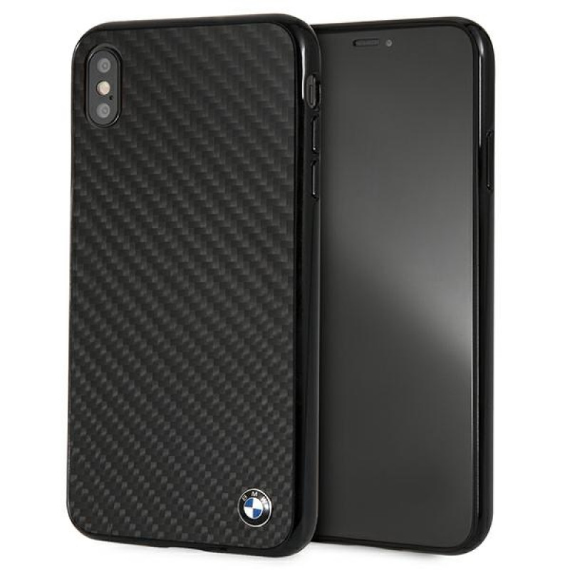 BMW BMHCI65MBC Signature Carbon pevné puzdro pre Apple iPhone XS Max, čierne