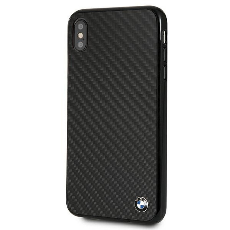 BMW BMHCI65MBC Signature Carbon pevné puzdro pre Apple iPhone XS Max, čierne