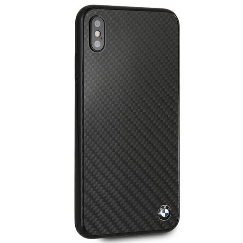 BMW BMHCI65MBC Signature Carbon pevné puzdro pre Apple iPhone XS Max, čierne