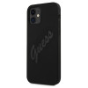 Guess GUHCP12SLSVSBK Script Vintage pevné puzdro pre Apple iPhone 12 mini 5,4 palca, čierna/čierna