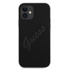 Guess GUHCP12SLSVSBK Script Vintage pevné puzdro pre Apple iPhone 12 mini 5,4 palca, čierna/čierna