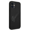 Guess GUHCP12SLSVSBK Script Vintage pevné puzdro pre Apple iPhone 12 mini 5,4 palca, čierna/čierna