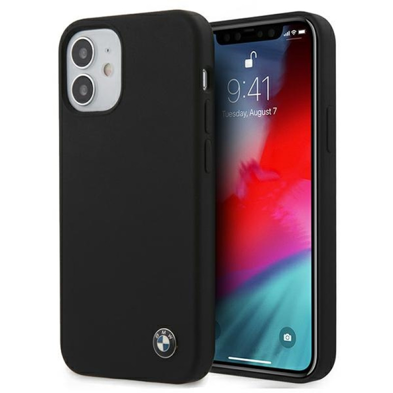 BMW BMHCP12SSILBK Silicone Signature Hardcase pre Apple iPhone 12 mini, čierny
