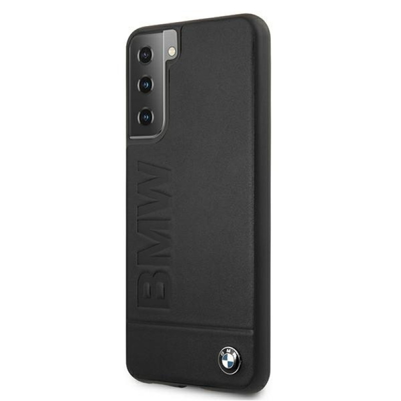 BMW BMHCS21MSLLBK Signature Logo Imprint pevné puzdro pre Samsung Galaxy S21+, čierne