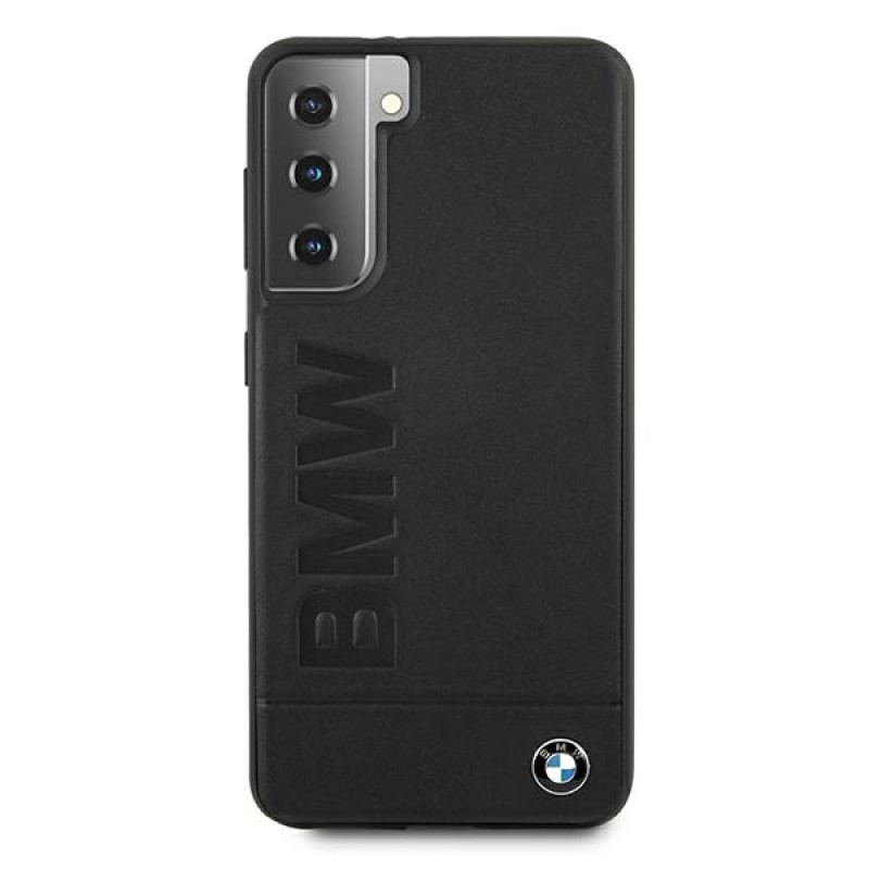 BMW BMHCS21MSLLBK Signature Logo Imprint pevné puzdro pre Samsung Galaxy S21+, čierne