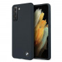 BMW BMHCS21MSILNA Silicone Signature Hardcase pre Samsung Galaxy S21+, námornícka modrá