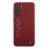 BMW BMHCS21MSLBLRE Silicone Signature Logo Hardcase pre Samsung Galaxy S21+, červené