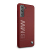 BMW BMHCS21MSLBLRE Silicone Signature Logo Hardcase pre Samsung Galaxy S21+, červené