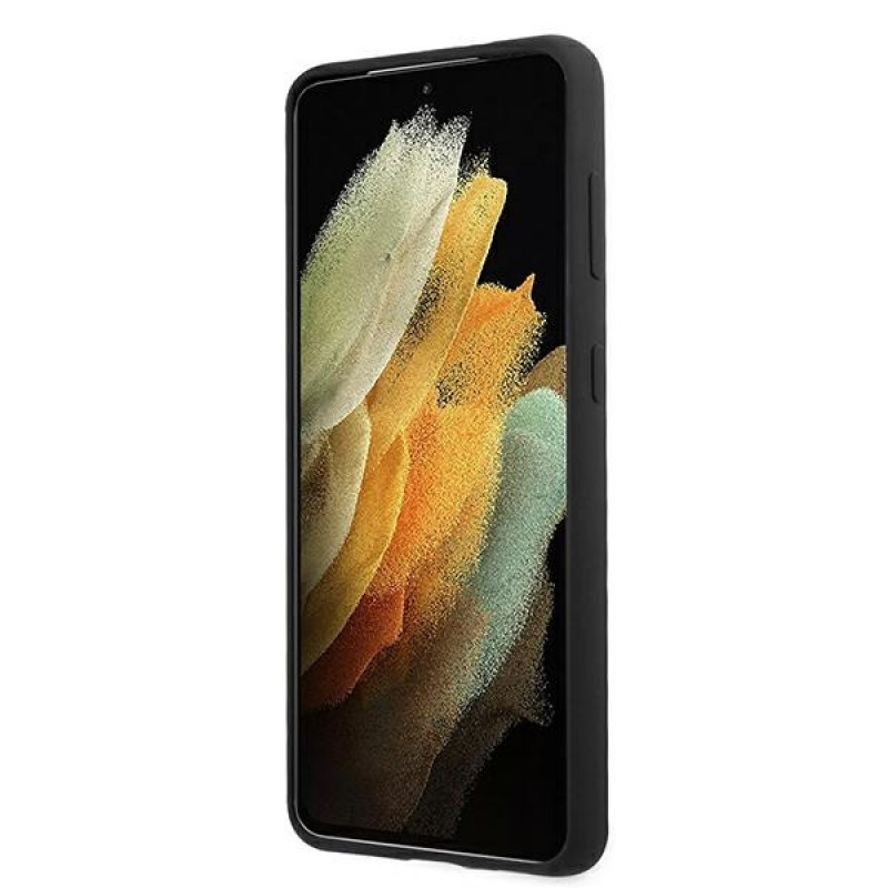 BMW BMHCS21MMSILBK Silicone M Collection puzdro pre Samsung Galaxy S21+, čierne