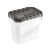 keeeper Fredo Fresh sada nádob na potraviny, 3 x 1,0 l, obdĺžnikové, priehľadná spodná časť, sivé veko