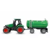 Kovový traktor Amewi s cisternovým prívesom, 1:64, RTR, zelený