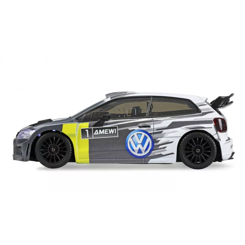 Amewi VW Polo R WRC rally/drift RC auto, 4WD, 1:28, RTR, sivé
