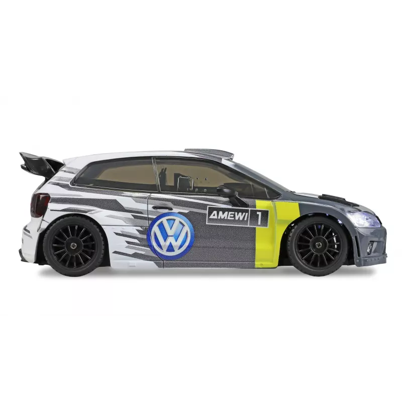 Amewi VW Polo R WRC rally/drift RC auto, 4WD, 1:28, RTR, sivé