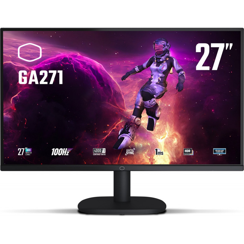 Cooler Master GA271 CMI-GA271-EK 27-palcový monitor, 68,6 cm, 2560 x 1440, VA, 1 ms, 100 Hz, HDR, DisplayPort, HDMI
