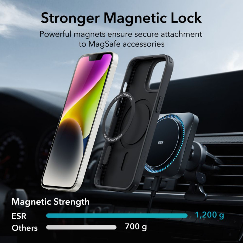 ESR Classic Hybrid HaloLock MagSafe puzdro pre Apple iPhone 14 Plus / 15 Plus, ESR564, čierne
