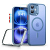 ESR Classic Pro Set HaloLock MagSafe puzdro s tvrdeným sklom pre Apple iPhone 16, mrazene modrá