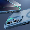ESR Classic Pro Set HaloLock MagSafe puzdro s tvrdeným sklom pre Apple iPhone 16, mrazene modrá