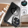 ESR Classic Hybrid Kickstand HaloLock MagSafe puzdro s tvrdeným sklom pre Apple iPhone 16, priehľadné/čierne
