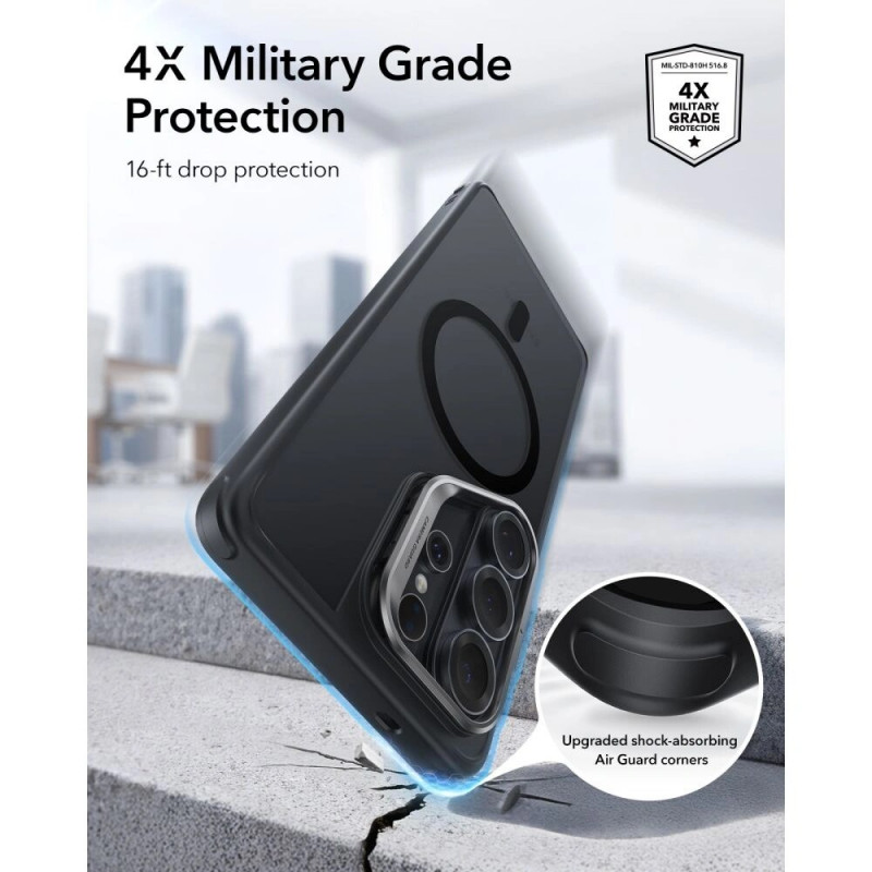 ESR Classic Hybrid Kickstand MagSafe puzdro pre Samsung Galaxy S26 Ultra, matná čierna
