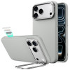 ESR Koženkové puzdro s stojanom MagSafe pre Apple iPhone 17 Pro Max / 18 Pro Max, sivé