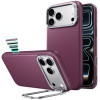 ESR Koženkové puzdro s stojanom MagSafe pre Apple iPhone 17 Pro / 18 Pro, Deep Burgundy