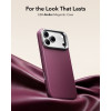 ESR Koženkové puzdro s stojanom MagSafe pre Apple iPhone 17 Pro / 18 Pro, Deep Burgundy