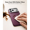 ESR Koženkové puzdro s stojanom MagSafe pre Apple iPhone 17 Pro / 18 Pro, Deep Burgundy