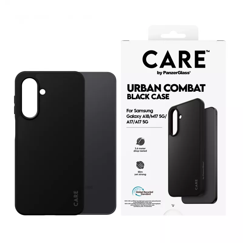 PanzerGlass CARE Urban Combat puzdro pre Samsung Galaxy A17/A18, čierne