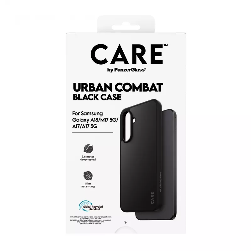 PanzerGlass CARE Urban Combat puzdro pre Samsung Galaxy A17/A18, čierne