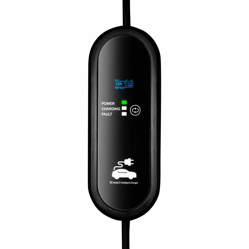 Nabíjačka pre elektromobily Akyga AK-EC-18 Type 1 s LCD, jednofázová 16 A 3,8 kW, 5 m