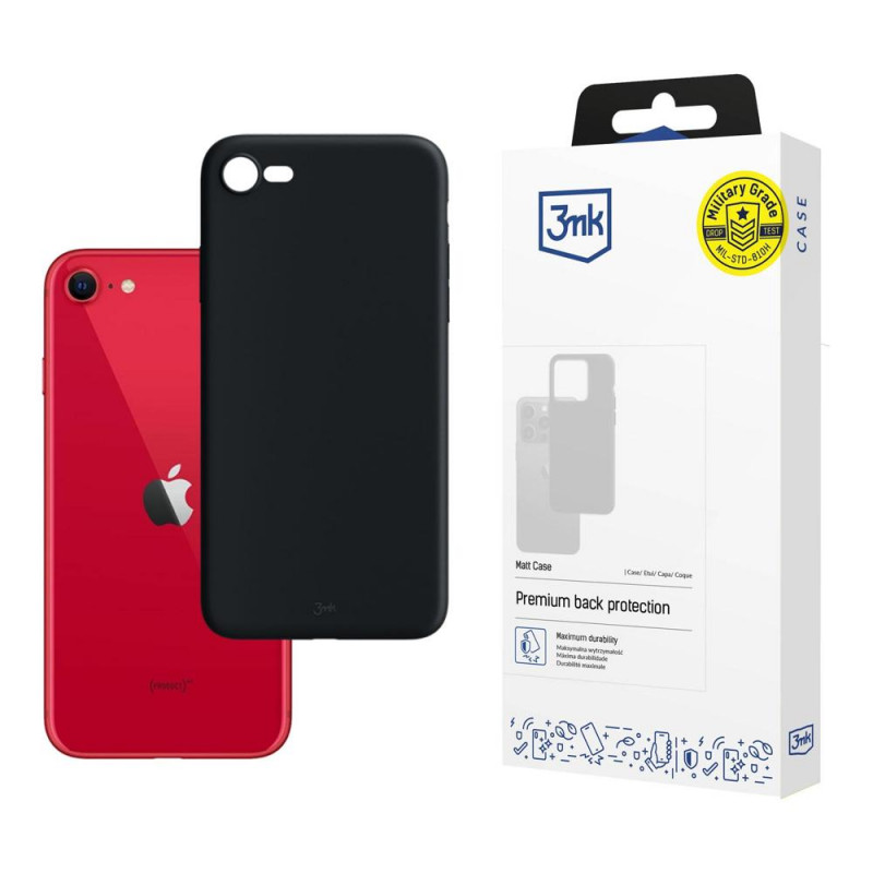 3MK Matt Case 3MK3591BLK pre Apple iPhone SE 2022/2020, čierne