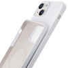 3MK Hardy Case MagSafe puzdro na Apple iPhone 14 Plus / 15 Plus zo silikónu, biele